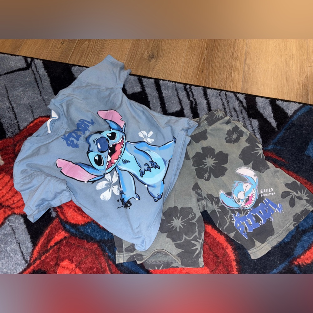 H&M Kids Stitch Matching Set - Blue and Gray